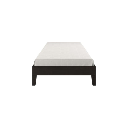 Nix Solid Wood Platform Bed, Black