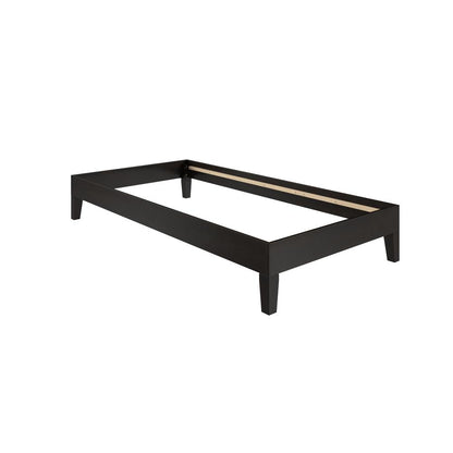 Nix Solid Wood Platform Bed, Black