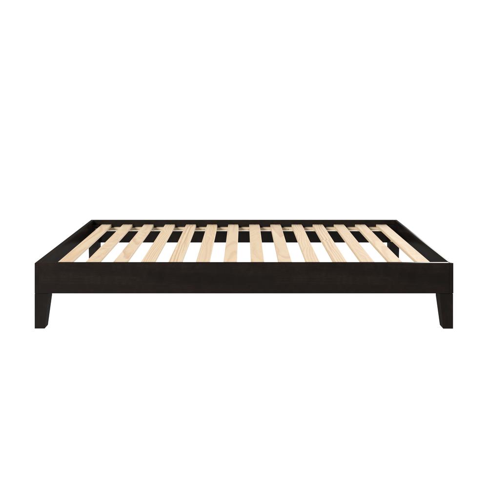 Nix Solid Wood Platform Bed, Black