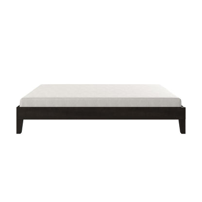 Nix Solid Wood Platform Bed, Black