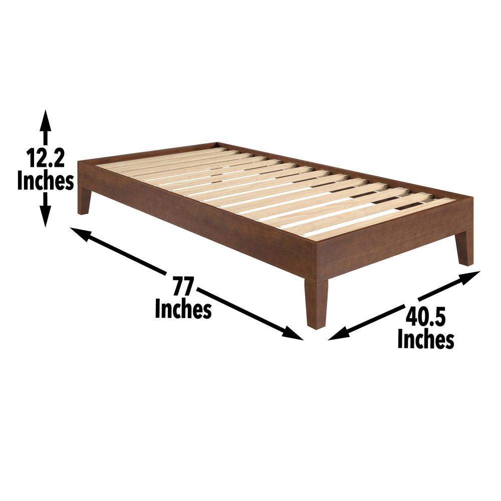 Nix Solid Wood Twin Platform Bed, Natural