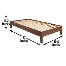 Nix Solid Wood Twin Platform Bed, Natural