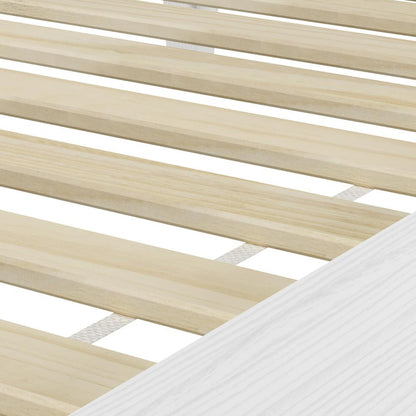 Nix White Solid Wood Platform Bed, Twin