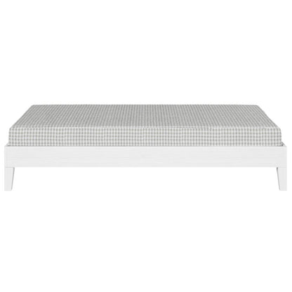Nix White Solid Wood Platform Bed, Twin