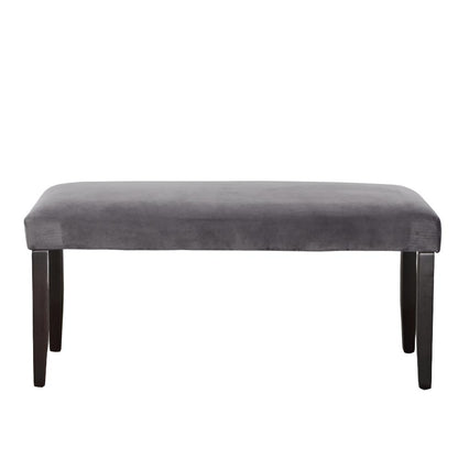 Napoli Gray Velvet Bench