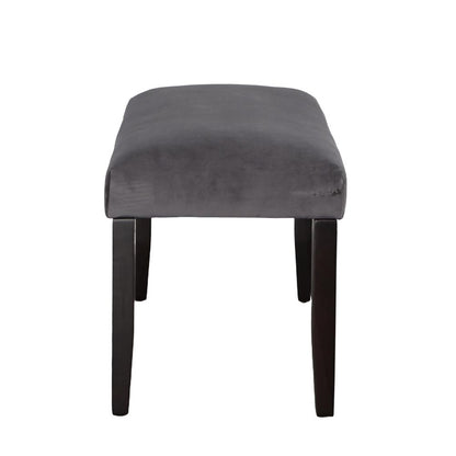 Napoli Gray Velvet Bench