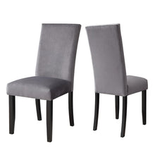 Napoli Gray Velvet Side Chair