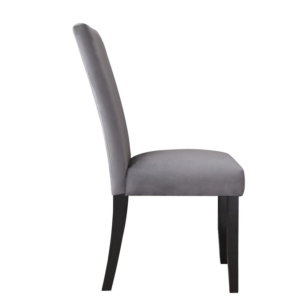 Napoli Gray Velvet Side Chair