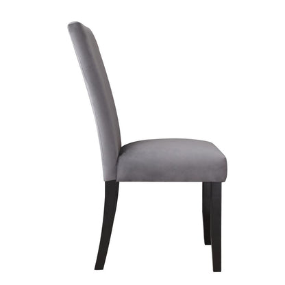 Napoli Gray Velvet Side Chair