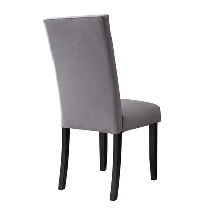 Napoli Gray Velvet Side Chair