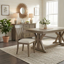 Polyester-Upholstered Dining Chair with Rubberwood Legs for Kitchen, Brown
