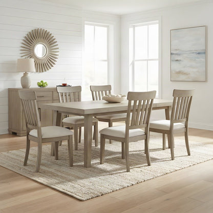 Polyester-Upholstered Dining Chair with Rubberwood Legs for Kitchen, Brown