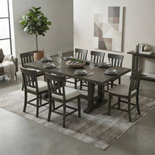 Mango Wood Counter Height Dining Table and Stools 9 Piece Set, Brown