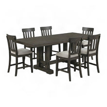 Mango Wood Counter Height Dining Table and Stools 9 Piece Set, Brown