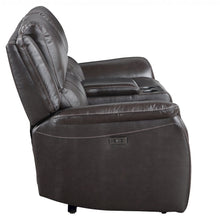 Alexandria Power Leather Reclining Conso