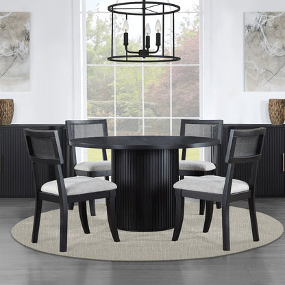 Colvin 52" Round Dining Table, Black