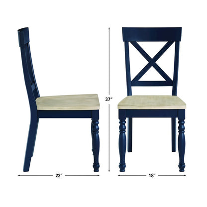 Darcy 5pc Dining Set Blue