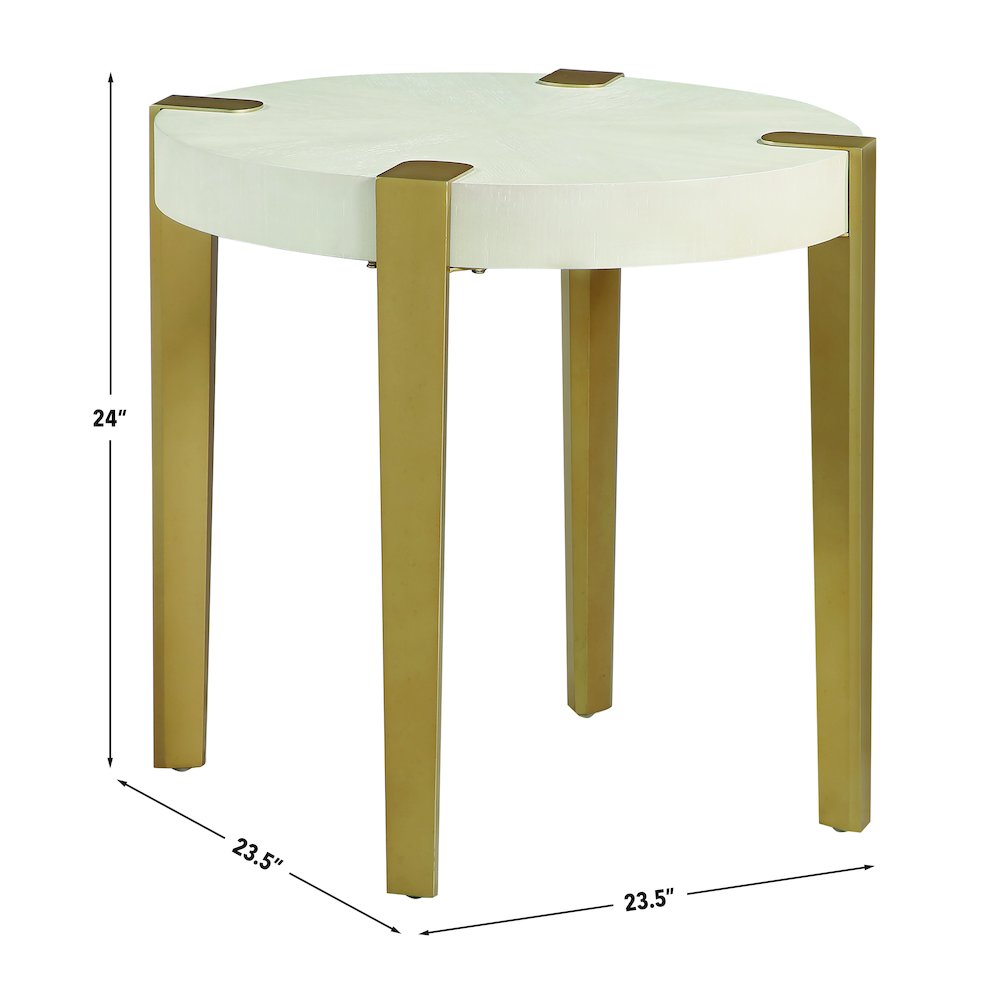 Gracie End Table, White