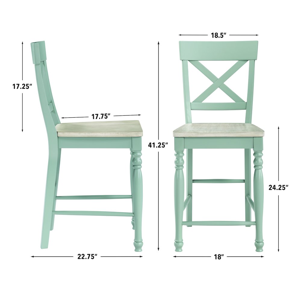 Darcy Green Counter Chair