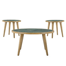 Novato 3-Piece Sintered Stone Table Set (Cocktail Table & 2 End Tables)