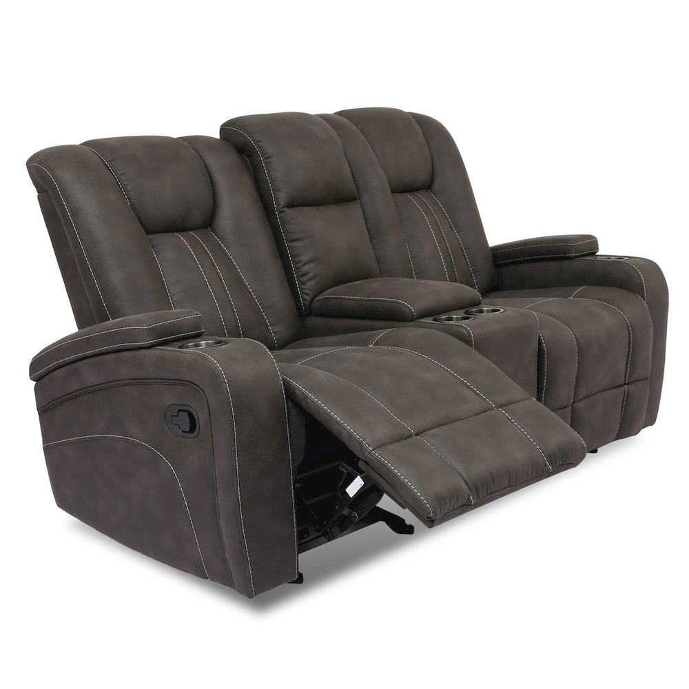 Marlow Charcoal Manual Recliner Sofa
