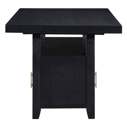 Yves Black Counter Table with Storage