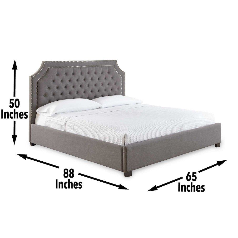 Wilshire Queen Bed Gray
