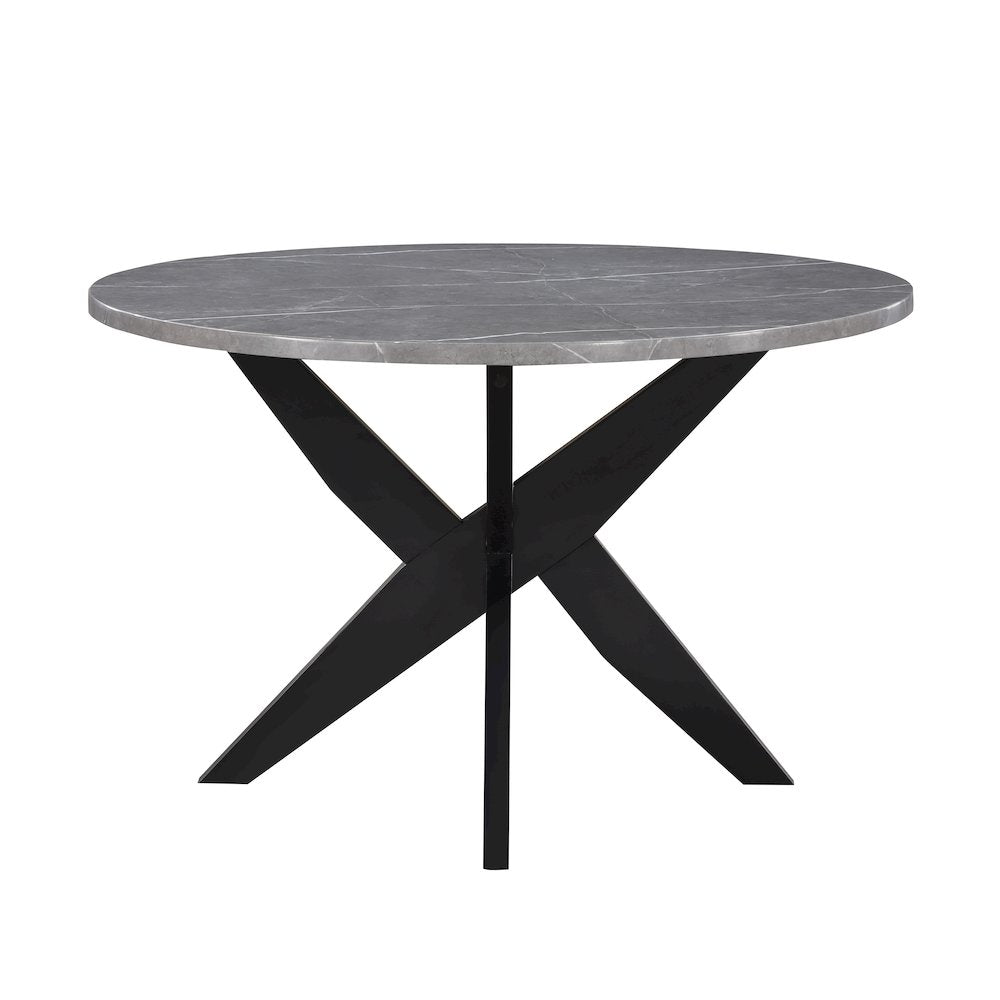 Amy 48-inch Round Faux-Marble Dining Table
