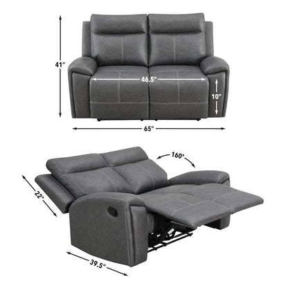 Gaston 3-Piece Manual Reclining Set