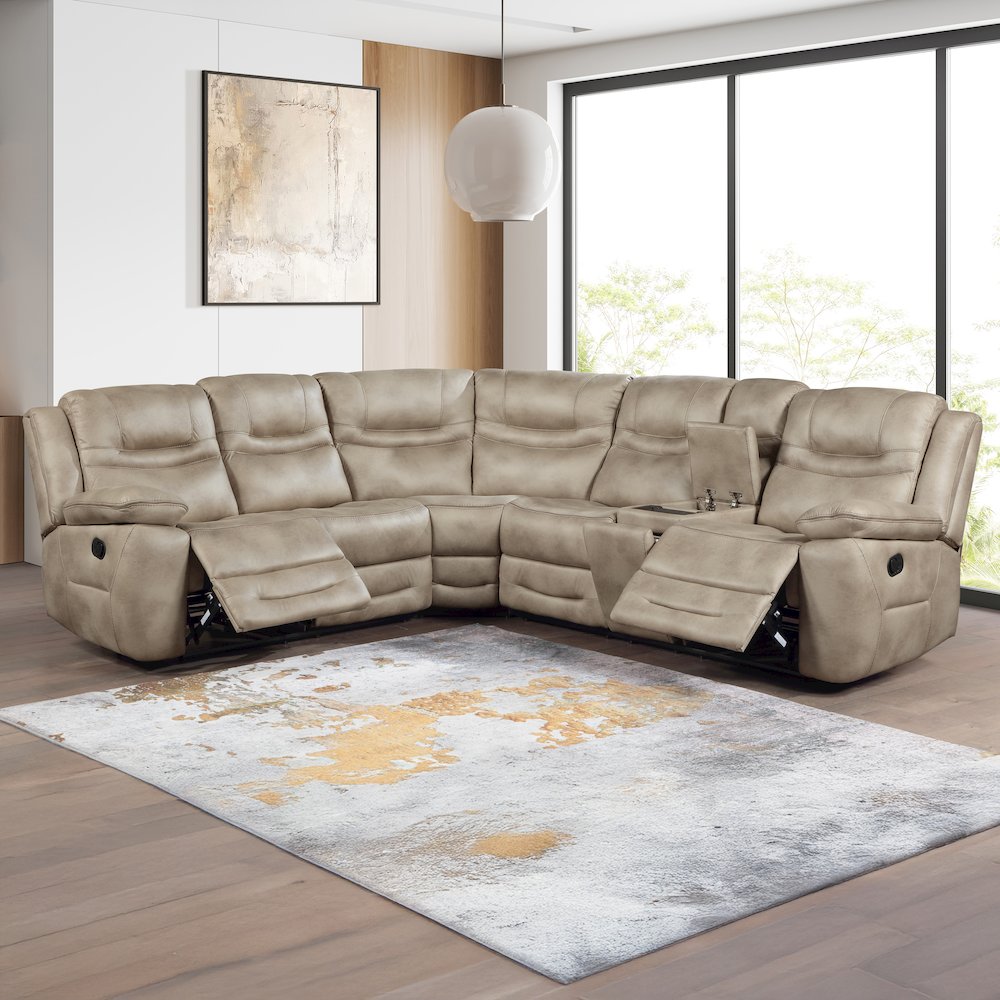 Shelton 3PC Manual Reclining Sectional