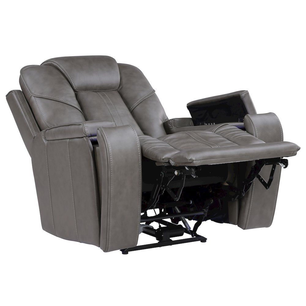 Daniel Triple Pwr Leather Theat Recliner