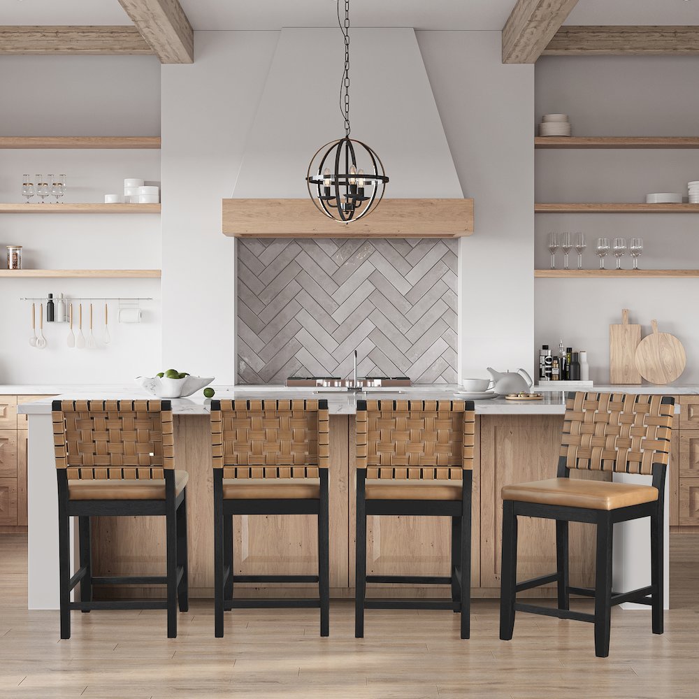 Reid Black Counter Chair