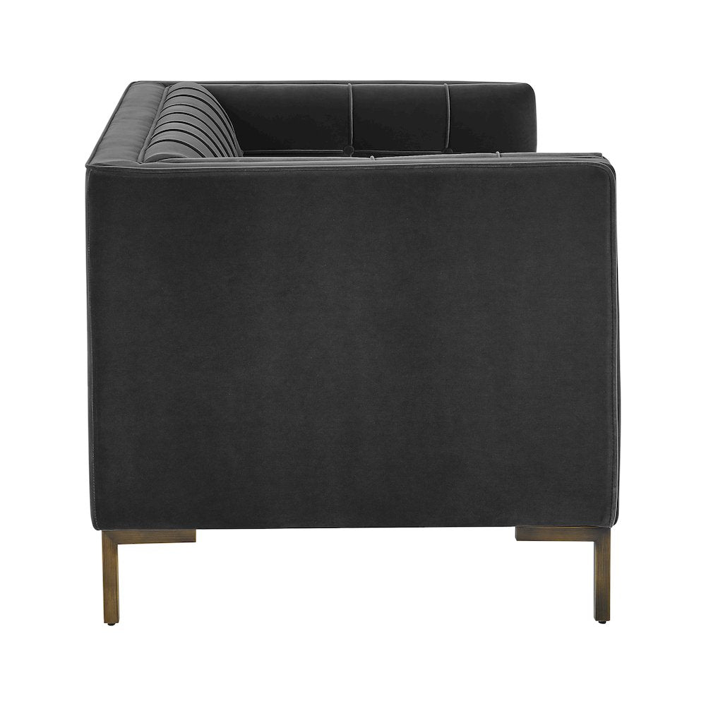 Isaac Gray Velvet Loveseat