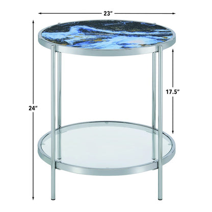 Averie Reversible Round End Table