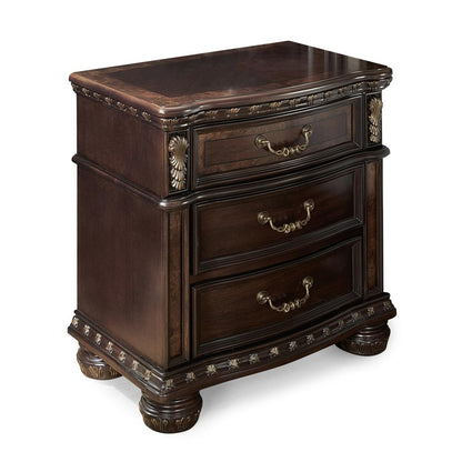 Monte Carlo 3-drawer Nightstand (w/USB port)