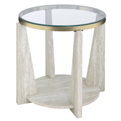 Wanda 3-Piece Glass Top Table Set with Castered Coffee Table