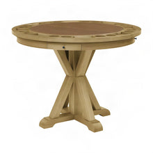 Counter Height Pub Table, Reversible Game Top for Poker and Mahjong, Light Brown