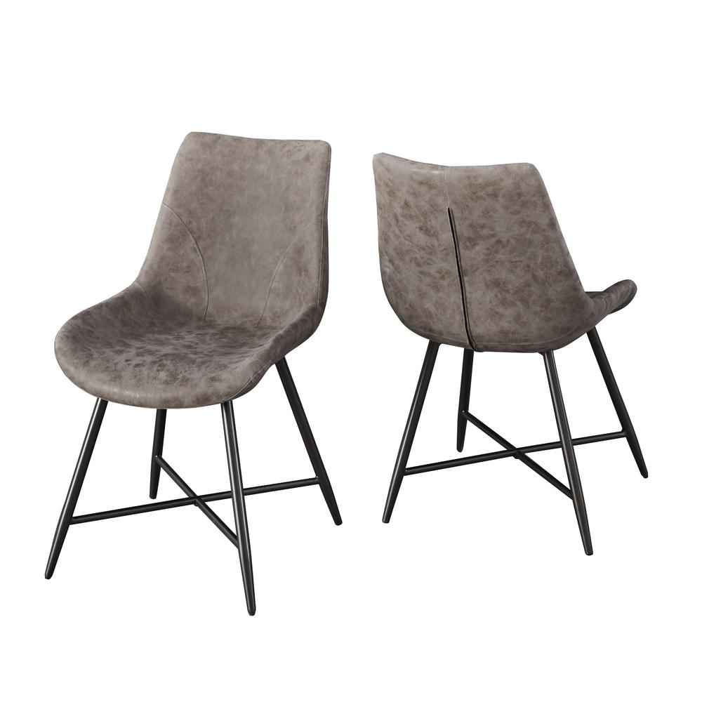 Romona Brown Vegan Leather Side Chair