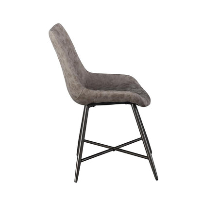 Romona Brown Vegan Leather Side Chair