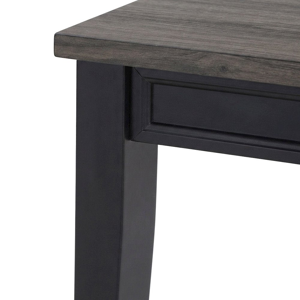 Mango and Rubberwood Rectangle Dining Table with Sturdy Frame, Brown
