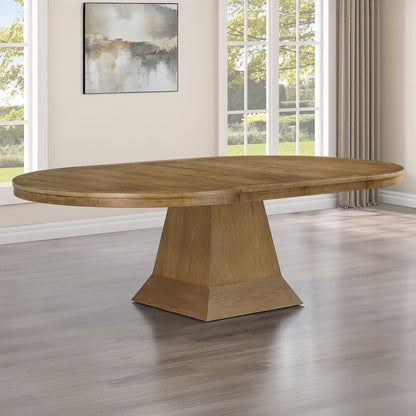 Vaughn Driftwood 5-Piece 60-96" Dining Set, 4 Vaughn Black Side Chairs