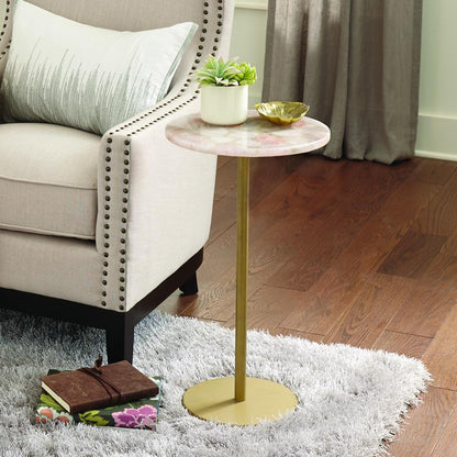 Rosie Agate Top Round Chairside Table