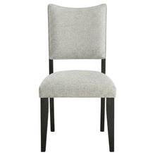 Polyester-Upholstered Dining Side Chair with Rubberwood Legs, Gray