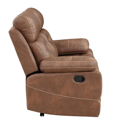 Rudger Manual Motion Loveseat Brown