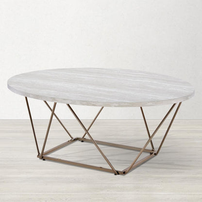 Rowan Faux Marble Top Coffee Table
