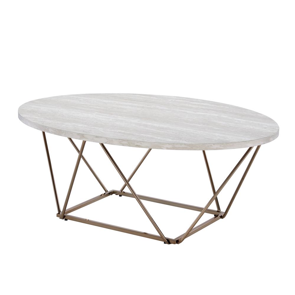 Rowan Faux Marble Top Coffee Table