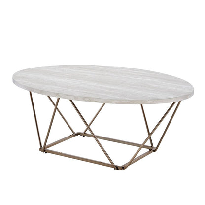 Rowan Faux Marble Top Coffee Table