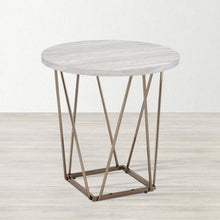 Rowyn Faux Marble Top End Table