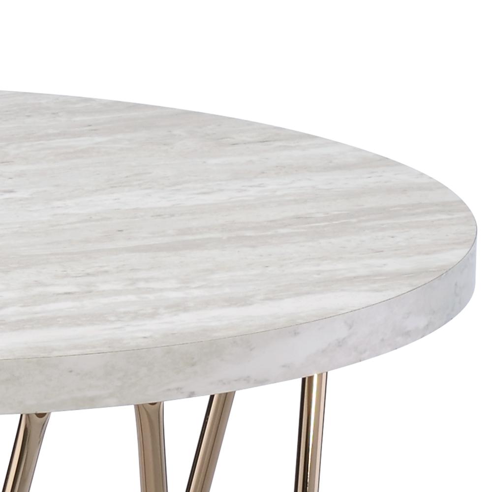 Rowyn Faux Marble Top End Table