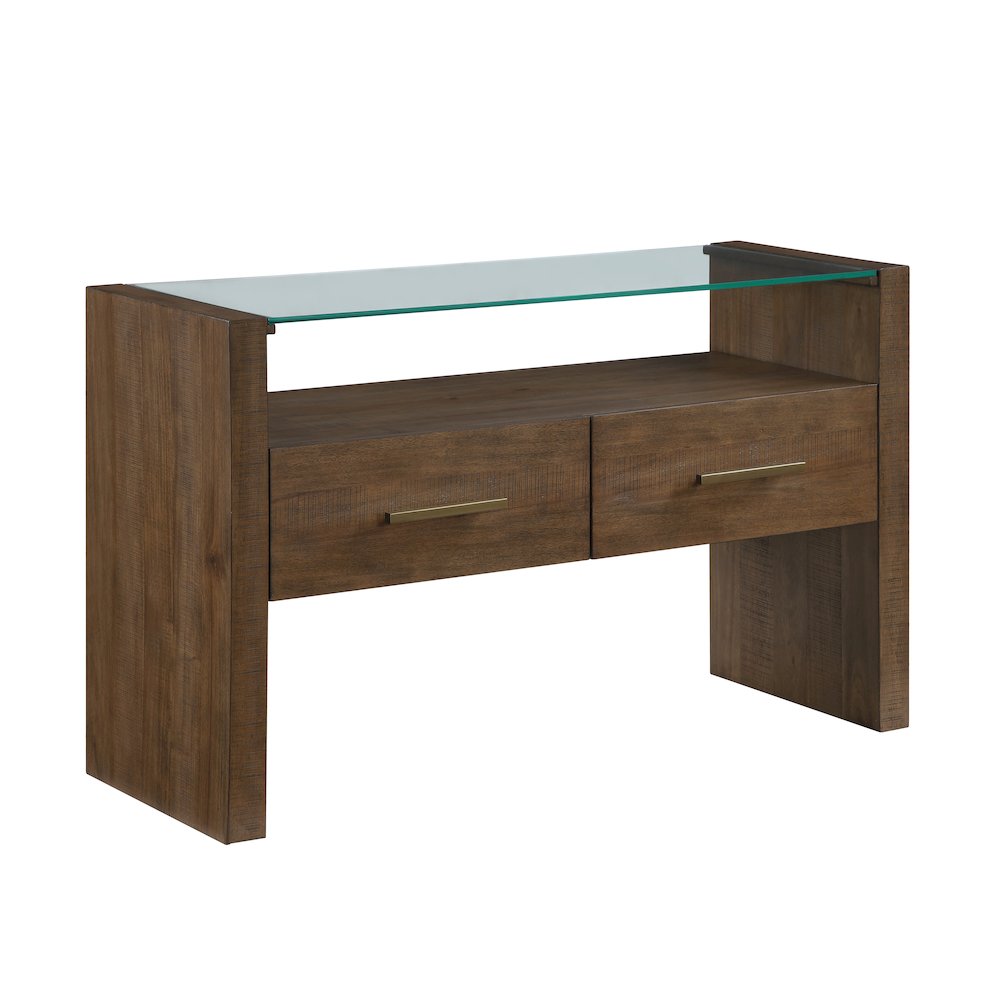 Garland Glass Top Sofa Table, Toffee Finish